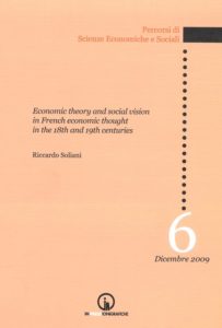 Book Cover: Economic theory and social vision in french economic thought in the 18th and 19th centuries